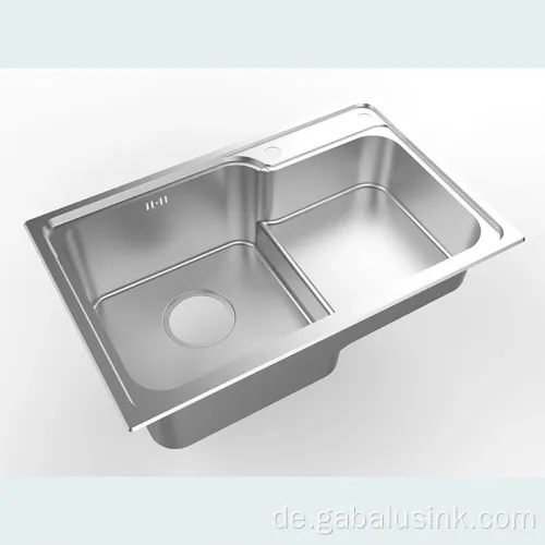 Kommerzielle Küche und Heimküche Sus304 Edelstahl gepresst zwei Schalen Waschbecken